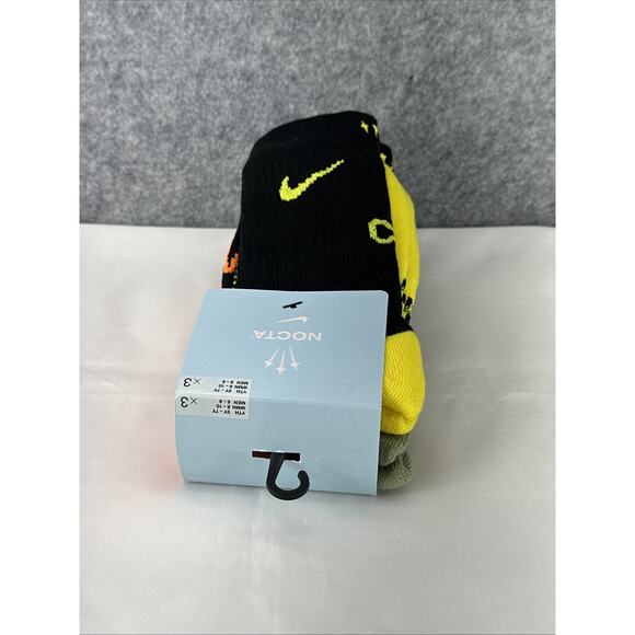 Nike x Nocta Drake DRI-FIT Crew Socks 3 Pack Black Men's Size 6-8 DD9240-909 - Picture 8 of 11